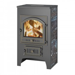 Печь-камин ВЕЗУВИЙ ПК-01 (205) талькохлорит 12 кВт (200 м3) Ø 150 мм