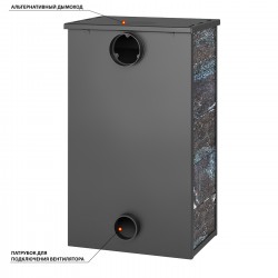 Печь-камин ВЕЗУВИЙ ПК-01 (205) талькохлорит 12 кВт (200 м3) Ø 150 мм